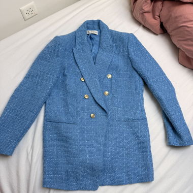 Manteau blazer bleu