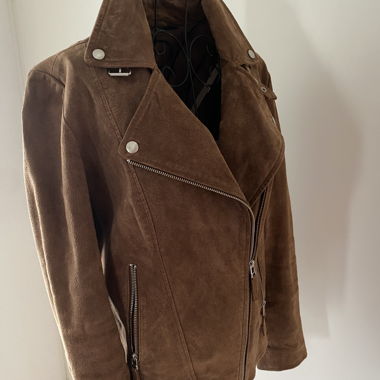 Giacca in suede vintage stile biker