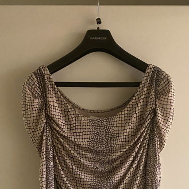 Snakeskin print jersey dress
