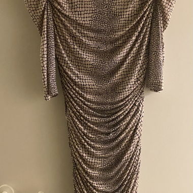 Snakeskin print jersey dress