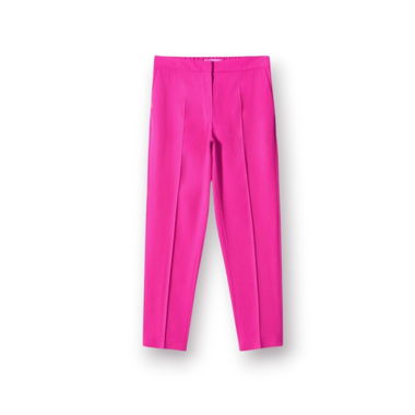 Pantalon droit Mango rose fuchsia, taille L