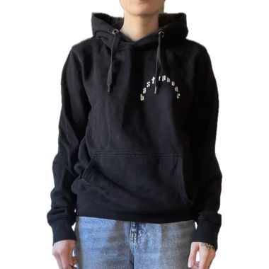 Black hoodie with tooth back print