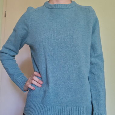 Blue knit sweater