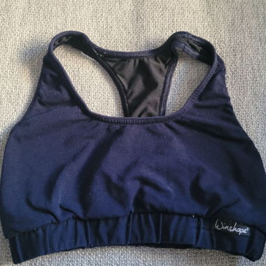 Reggiseno sportivo Winshape cropped 90% cotone navy