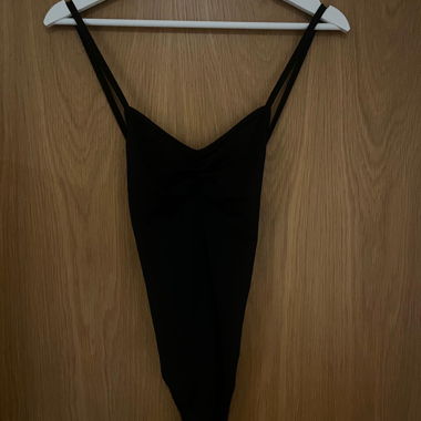 Black strappy bodysuit