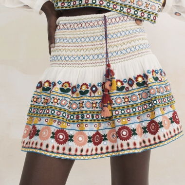 Zara bestickter Minirock