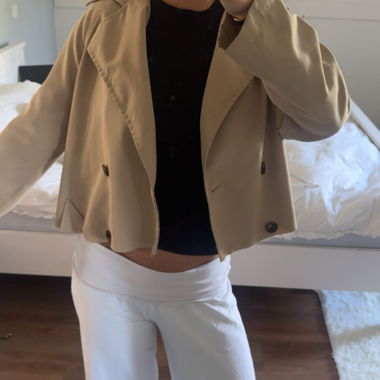 Trench coat corto beige