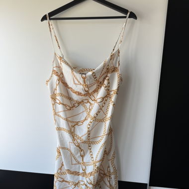 White-Gold Chain Dress