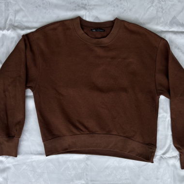 Sweat-shirt Zara marron