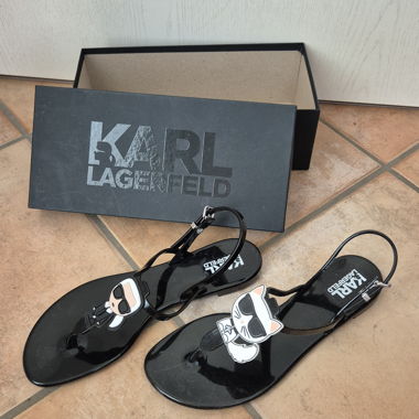 Sandali neri Karl Lagerfeld