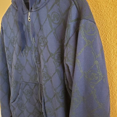 Sweat à capuche bleu