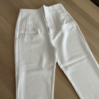 White Zara High-Waist Pants