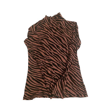 long sleeves top zebra brown