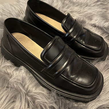Black loafers