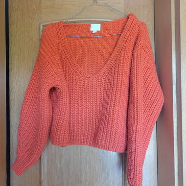 Maglione in maglia arancione