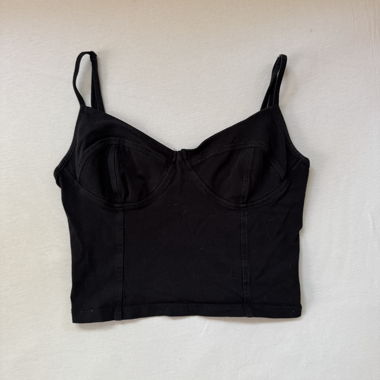 Schwarzes Corset-Top