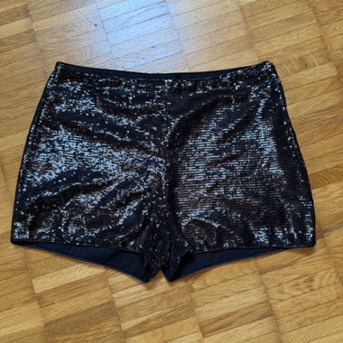 Black Sequin Shorts