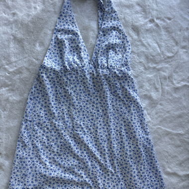 Blue Neckholder Dress
