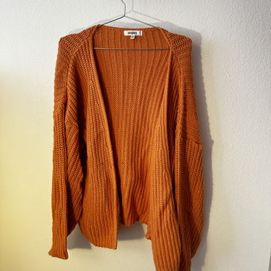 Missguided Orange Knit Cardigan