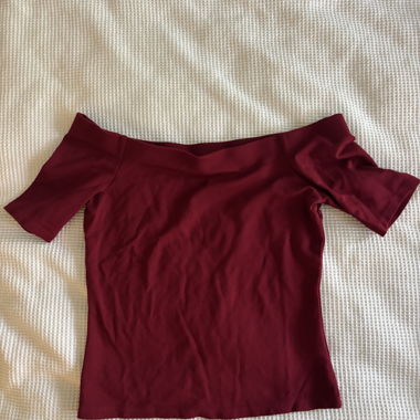 Burgundy Off-Shoulder Top