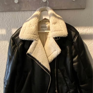 Kunstlederjacke schwarz