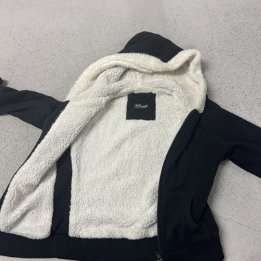 Veste à capuche Teddy en noir