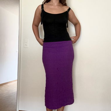 Purple Midi-Skirt