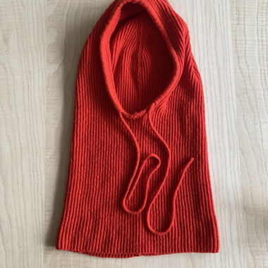Balaclava rouge douce avec cordon de serrage