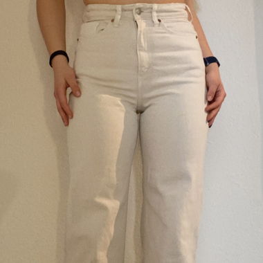Jeans beige a gamba dritta EUR 36