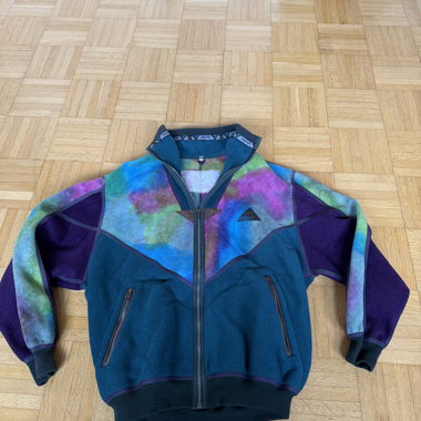 Bunte Fleecejacke mit Reissverschluss