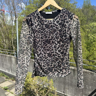 Leopard Mesh Top S