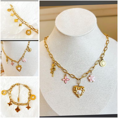 Brand new 18k gold-plated jewelry set