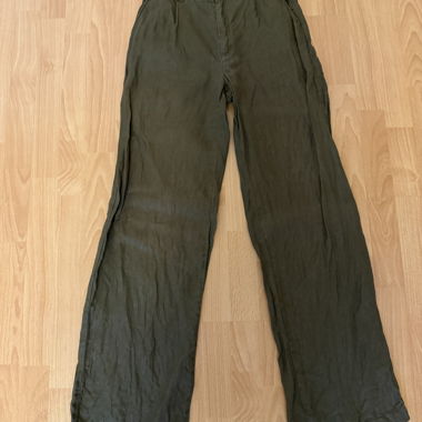 Massimo Dutti linen trousers khaki size 36