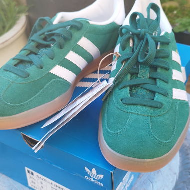 Adidas Gazelle indoor green suede sneakers