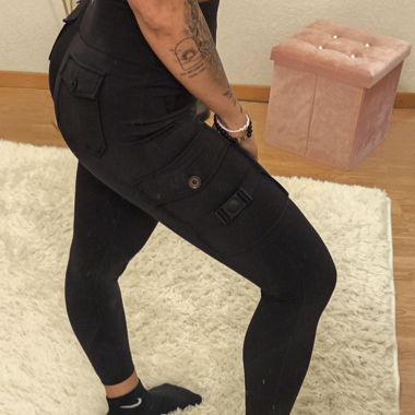Leggings de sport Firmabs, taille M, noir
