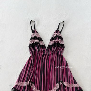 Whimsical Purple Mesh Babydoll (S/M)