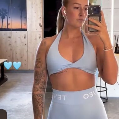 Reggiseno sportivo TEVEO in azzurro chiaro