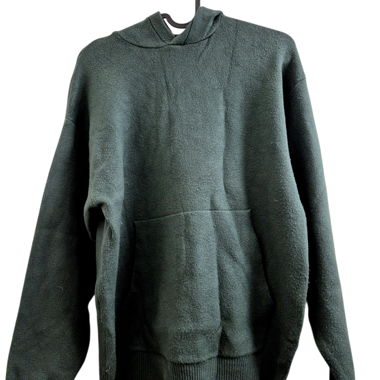 Warmer, flauschiger Zara-Hoodie in Waldgrün