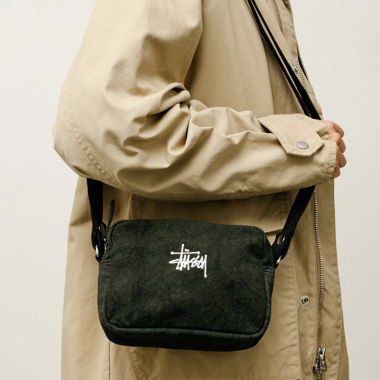 STÜSSY CANVAS POUCH - WASHED BLACK (unisex)