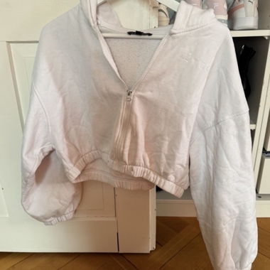 Felpa cropped TEVEO taglia S bianca