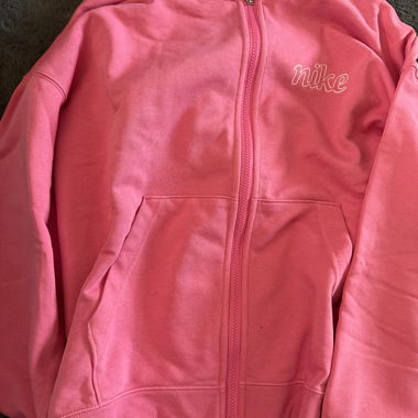 Felpa con zip Nike rosa
