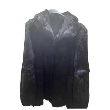 VINTAGE BLACK FUR JACKET