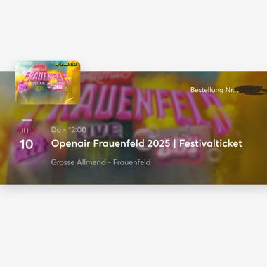OPENAIR FRAUENFELD EARLYBIRD TICKET