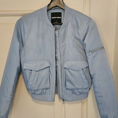 Giacca bomber azzurra
