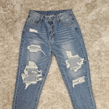 Jeans déchiré large