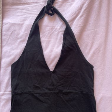 Top Hollister nero senza schiena