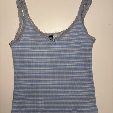 Gestreiftes Lace-Camisole-Top
