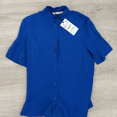 ZARA Blaue Hemd mit Knöpfen