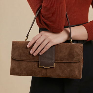 Braune Handtasche Pochette