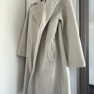Cappotto di lana beige